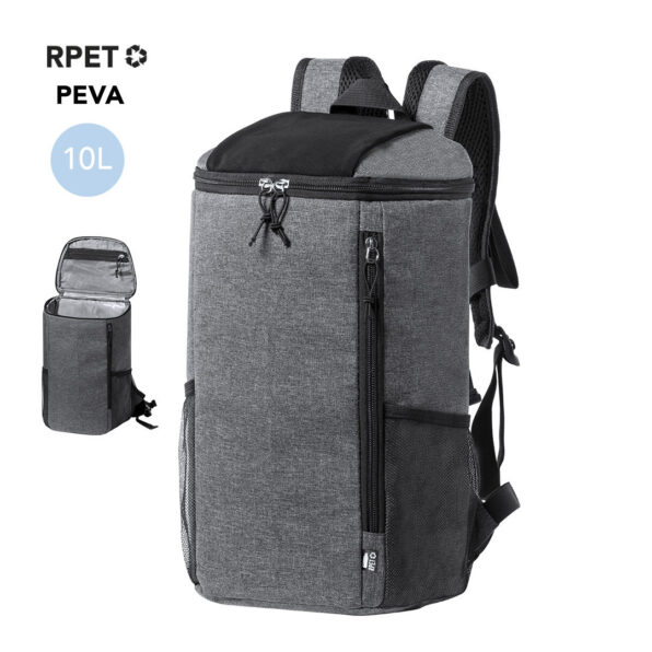 MOCHILA NEVERA KEMPER MULTIBOLSILLOS GRIS ELEGANTE