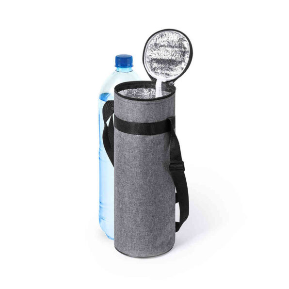 MOCHILA NEVERA PORTÁTIL PARA BOTELLAS 1,5L GRIS ELEGANTE - Imagen 2