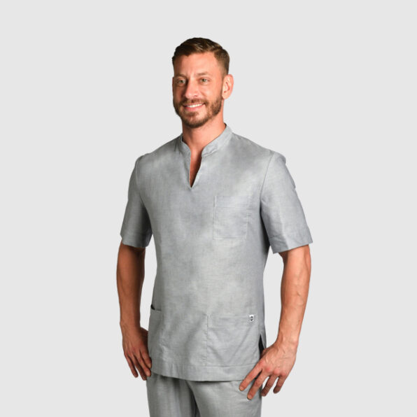 CASACA DYNEKE CON CUELLO MAO COLOR GRIS PARA HOMBRES