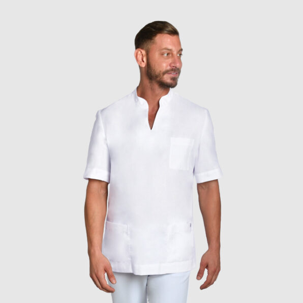 CASACA DYNEKE CON CUELLO MAO COLOR BLANCO PARA HOMBRES