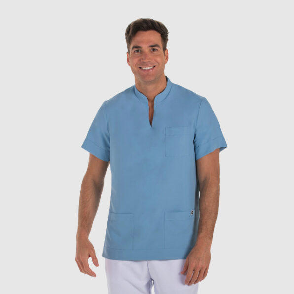 BLUSÓN DYNEKE MICROFIBRA AZUL DENIM UNISEX PARA SANITARIOS