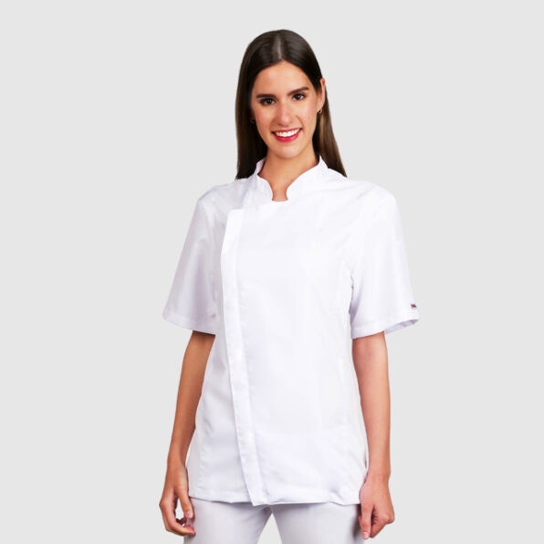 CHAQUETA DE COCINA LACLA MANGA CORTA UNISEX BLANCA