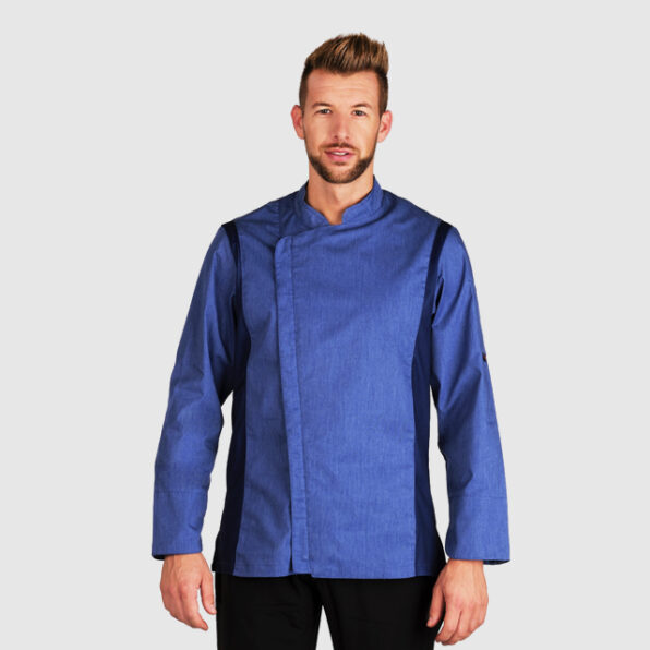 CHAQUETA DE COCINA LACLA MANGA LARGA UNISEX AZUL MARINO