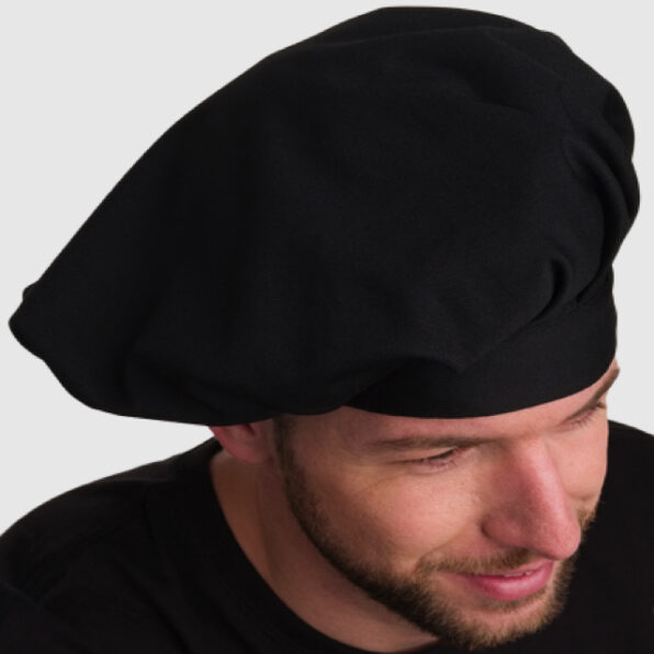 GORRO DE COCINA LACLA CHEF TRANSPIRABLE NEGRO