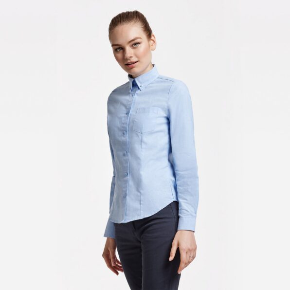 CAMISA LABORAL ROLY OXFORD MUJER MANGA LARGA