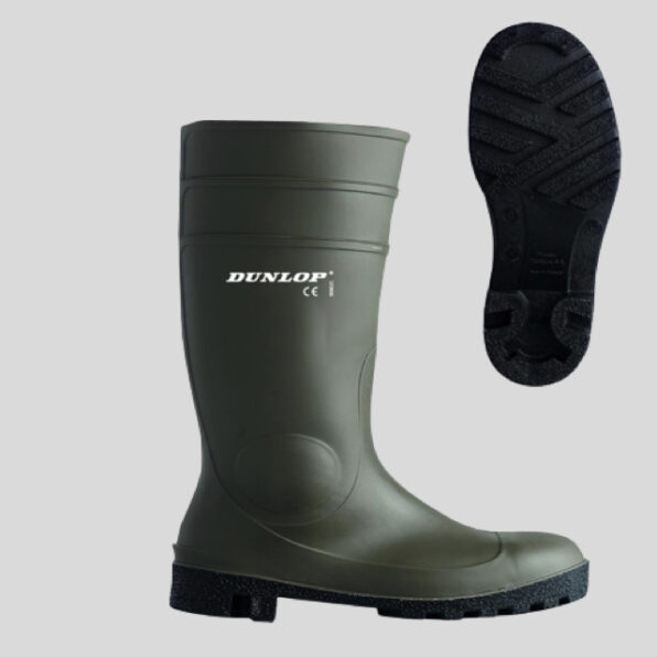 BOTA DE AGUA ANÍBAL VERDE DE SEGURIDAD DUNLOP 142VP