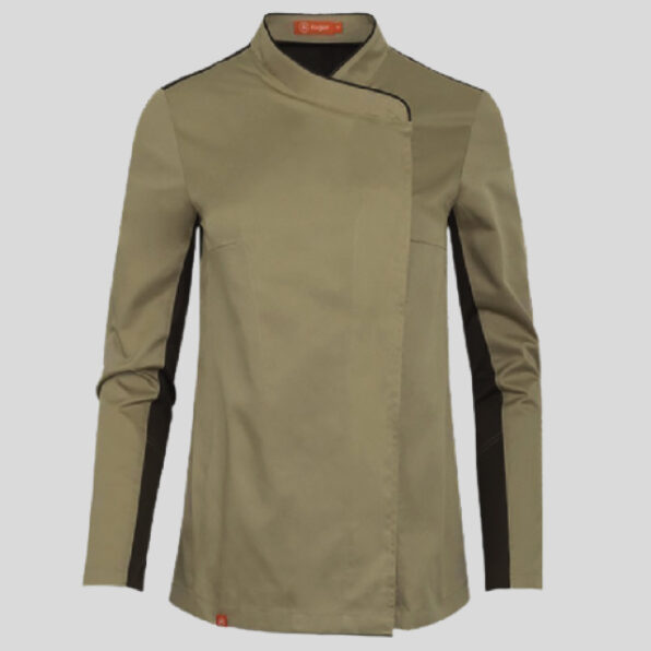 CHAQUETA DE COCINA ROGER PARA SEÑORA BEIGE