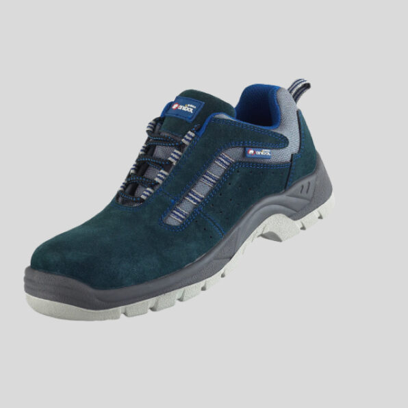 ZAPATO ANIBAL MOD. "HISPALIS" MICROFIBRA SERRAJE AZUL S1P