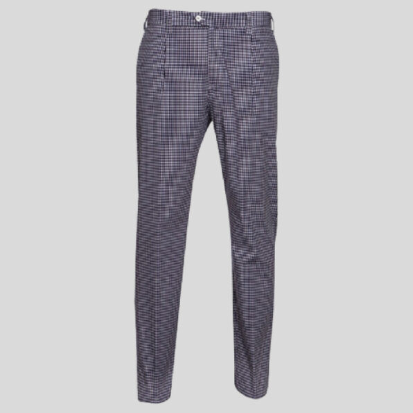 PANTALÓN LARGO DE COCINA ROGER MODELO "GOMA SLIM FIT A CUADROS"