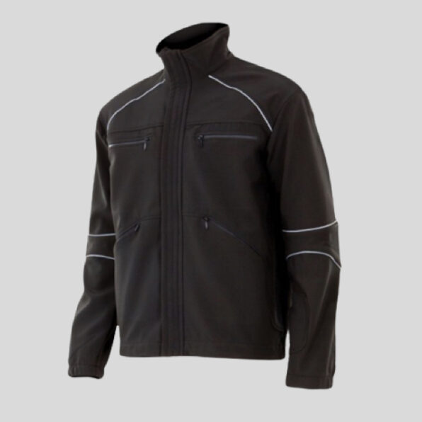 SOFTSHELL VELILLA "MONCAYO" NEGRO CON BOLSILLOS