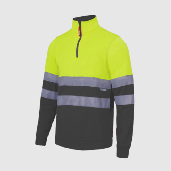 SUDADERA VELILLA ALTA VISIBILIDAD AMARILLO GRIS